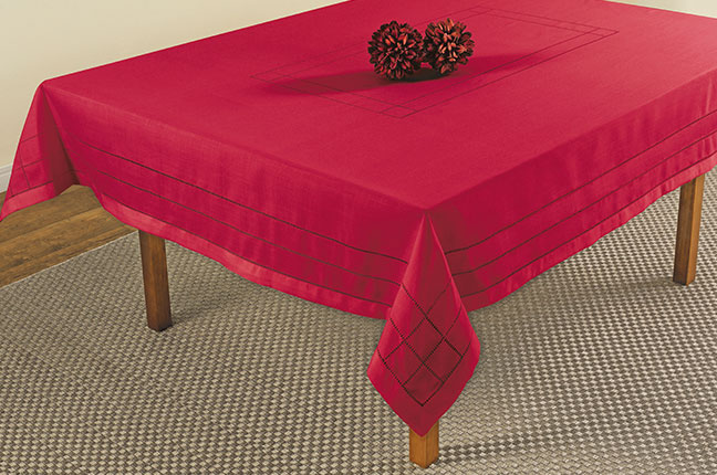 toalha de mesa vermelha para o natal