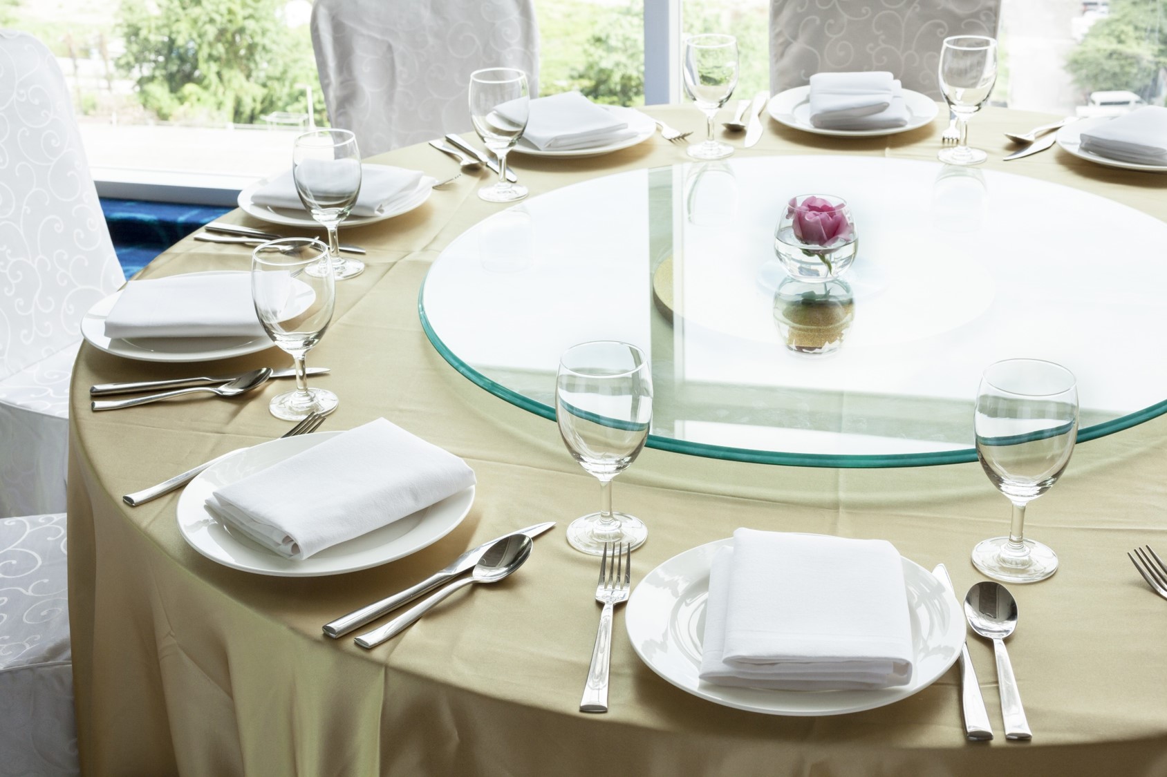 composição de mesa para jantar