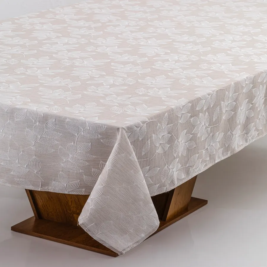 Toalha de mesa com bordado floral 1030