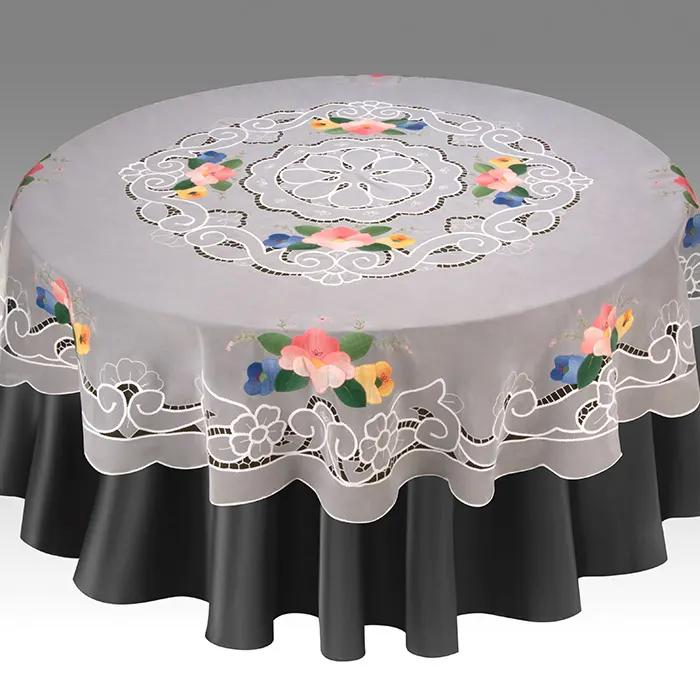Toalha e Topper de Mesa - Tecido Organdi 1302