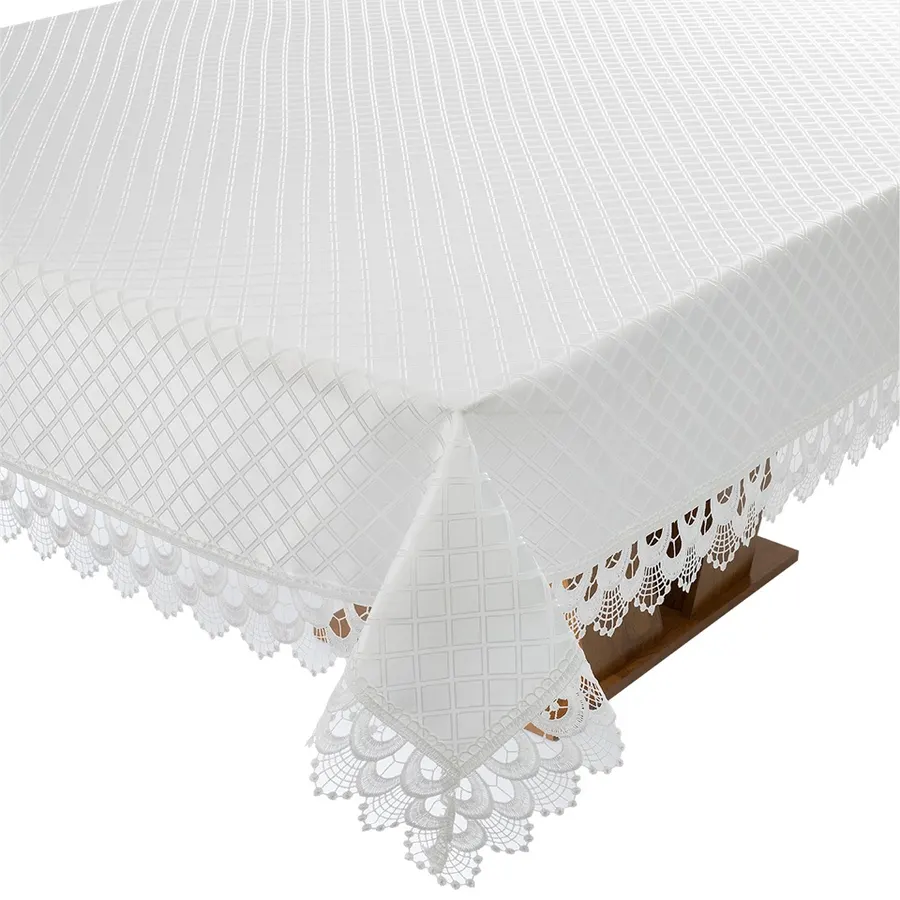 Toalha de mesa de renda guipir em jacquard impermeável 4904