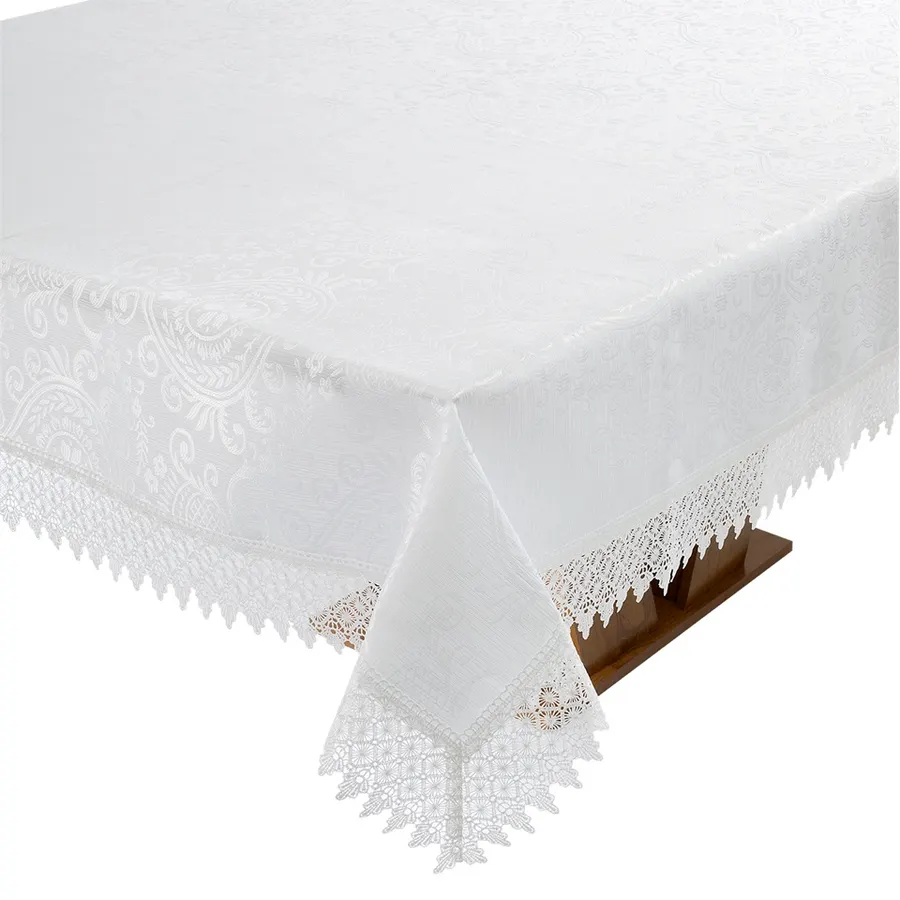 Toalha de mesa de renda guipir em jacquard impermeável 4951