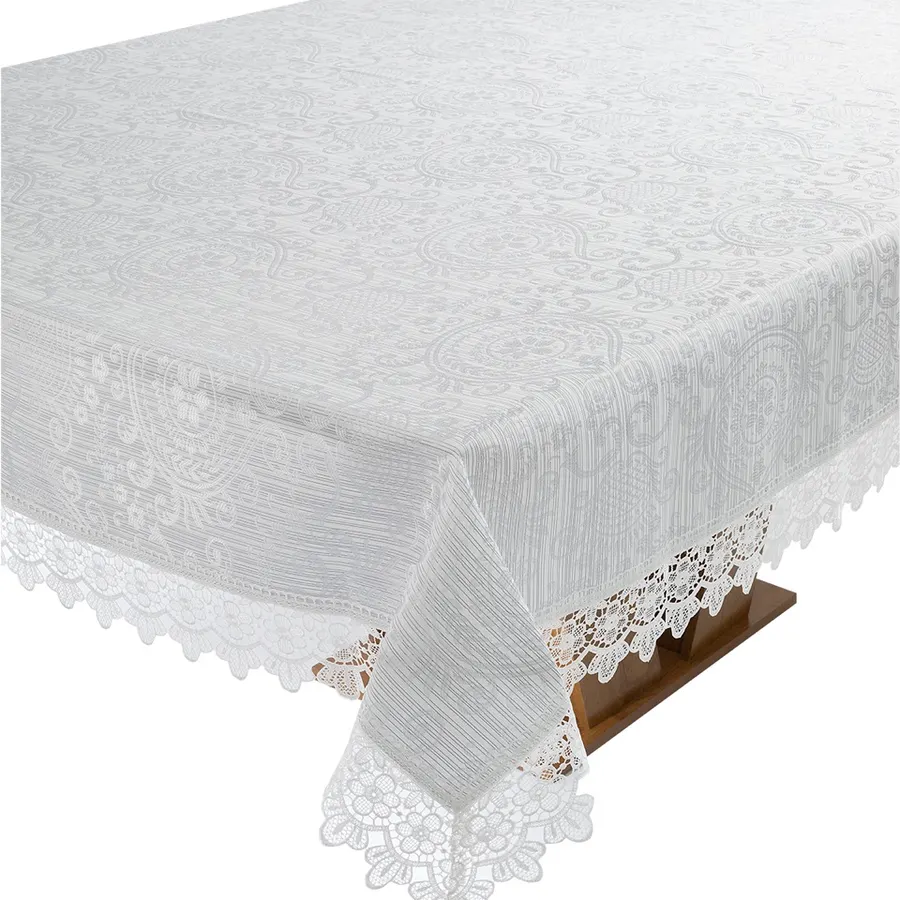 Toalha de mesa de renda guipir em jacquard impermeável 4952