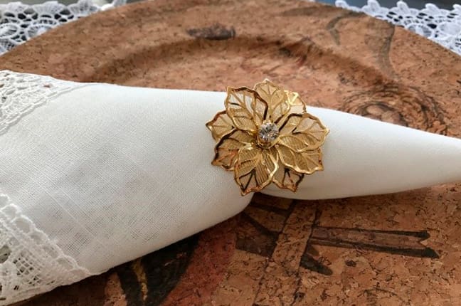 Argola de guarnanapo na cor bronze