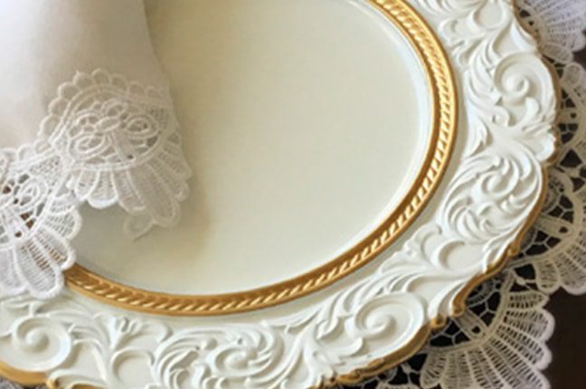 Sousplat Vintage Branco