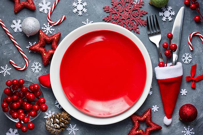  decoração de mesa vermelha para natal