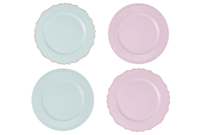 sousplat branco e rosa da Rafimex 