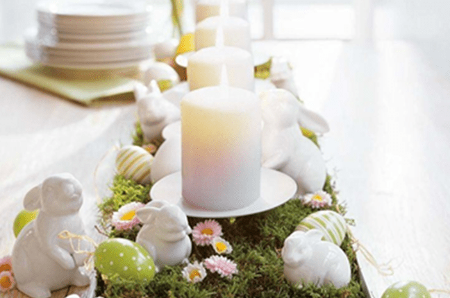 velas para mesa posta de páscoa