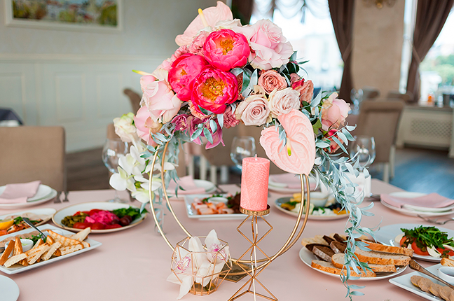 flor para mesa posta de dia das mães
