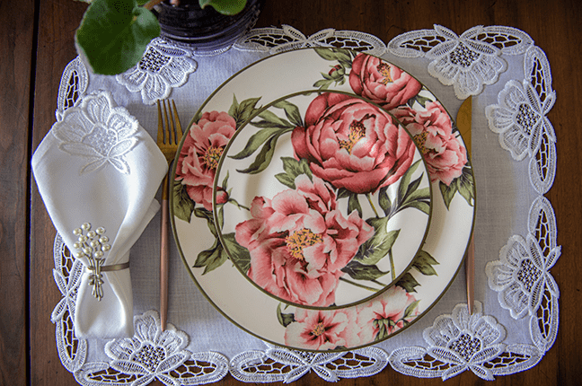 sousplat de flores