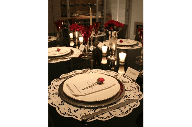 mesa decorada para casal