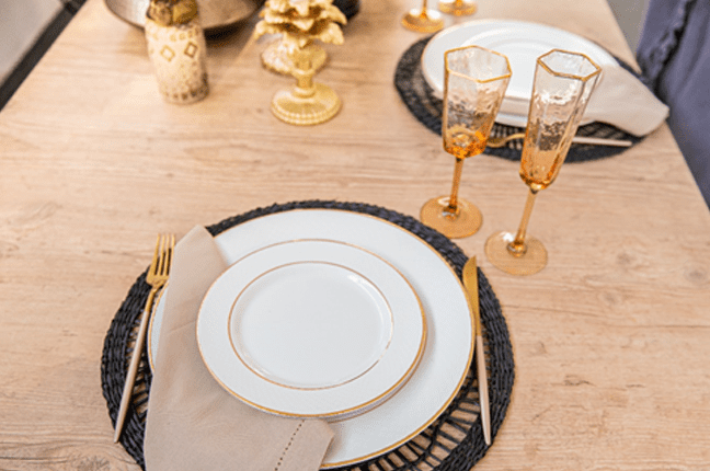 decoração de mesa posta 