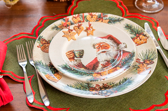 decoração para mesa de natal