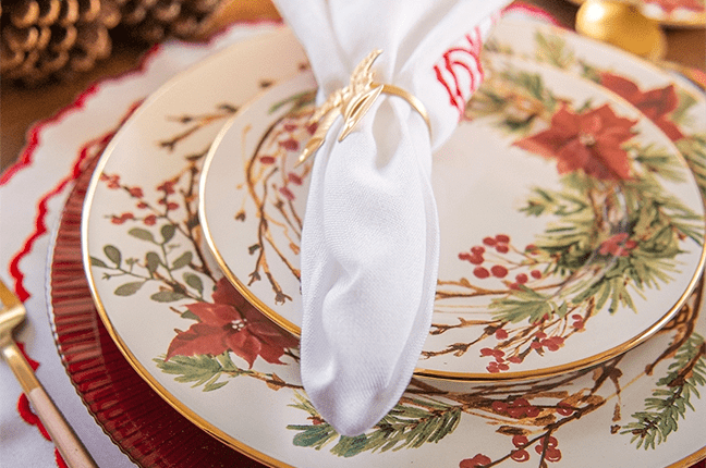 cores para mesa de natal